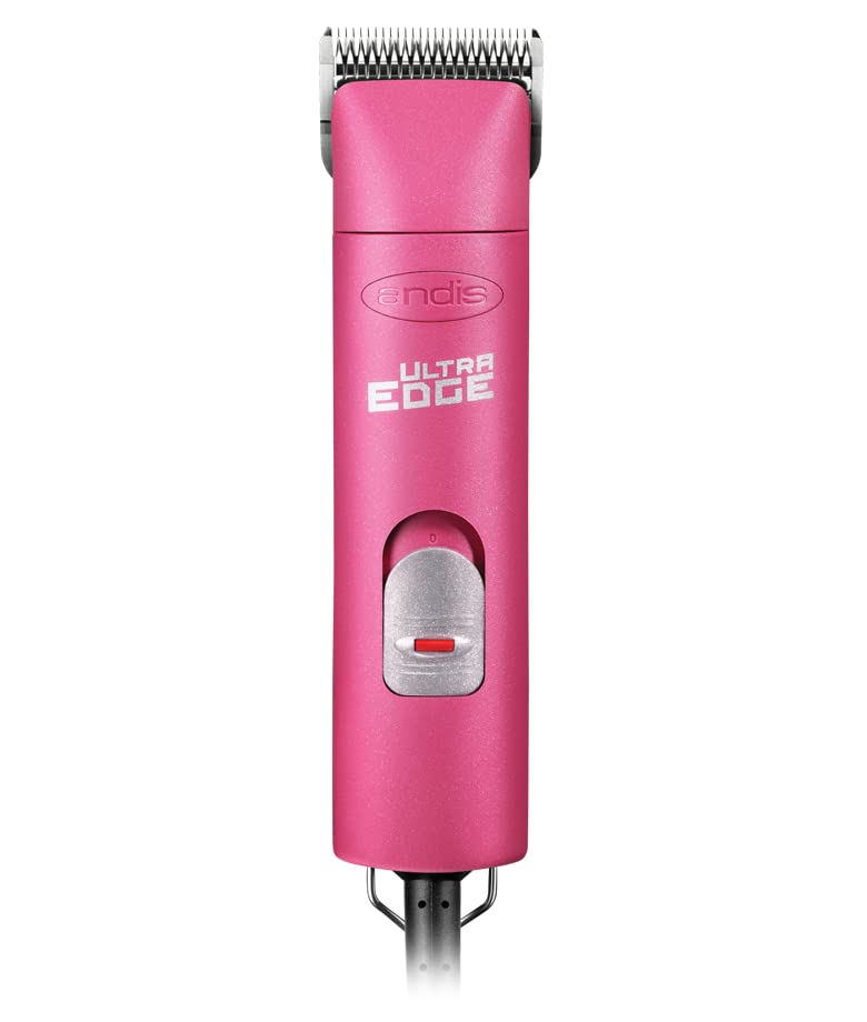 Andis 25175 Ultra Edge ProClip AGC2 - Super 2-Speed Detachable Blade Clipper, Operates in Cool & Quiet Running, Easy Installation with 14-Inch Heavy-Duty Cord â for All Coats & Breeds, Pink