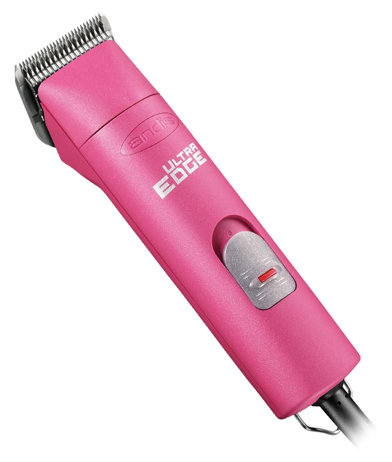 Andis 25175 Ultra Edge ProClip AGC2 - Super 2-Speed Detachable Blade Clipper, Operates in Cool & Quiet Running, Easy Installation with 14-Inch Heavy-Duty Cord â for All Coats & Breeds, Pink