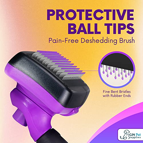 GM Petsâ¢ Self Cleaning Grooming Brush | This is The Best Dog and Cat Brush for Shedding and Grooming | Our Pet Brushes Are Suitable for All Hair Lengths (Sensitive Skin Small)