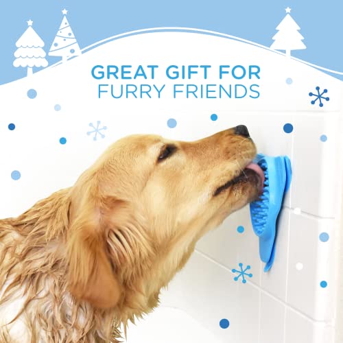 Aquapaw Slow Treater Treat-Dispensing Lick Mat for Dogs and Cats â Suctions to The Wall or Floor for Anxiety-Free Pet Bathing, Grooming or Training