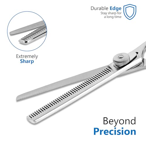 Laazar Pro Shears Thinning Pet Grooming Shear - 6.5 42 Teeth Scissors for dogs cats and pets