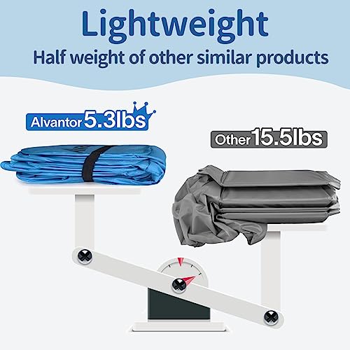 Alvantor Pet Double Swimming Pool Dog Bathing Tub, Hard Plastic Kiddie Pools, Cat Puppy Shower Spa Foldable Portable Indoor Outdoor Pond Ball Pit 63"x35"x12" Patent Pending