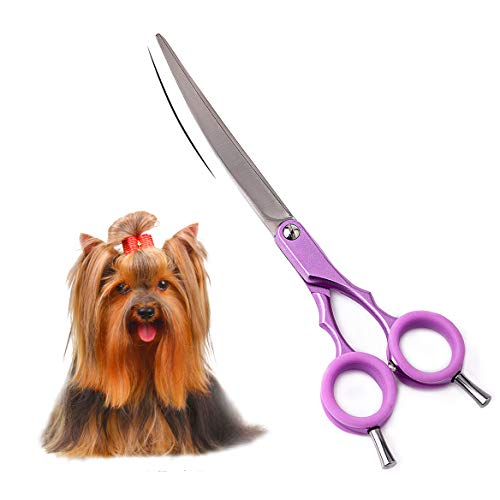 TooSharp Dogs Grooming Curved Scissor - 7.5 Inch Pet Grooming Shear for Professional Groomer, Made of Japanese 440C Stainless Steel