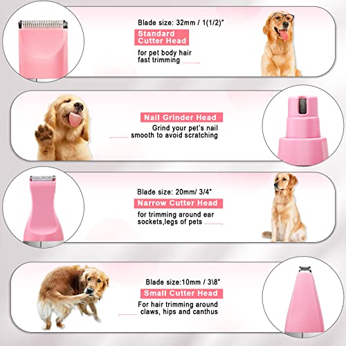 Quiet Dog Grooming Kit: Clippers, Nail Grinder, Trimmer