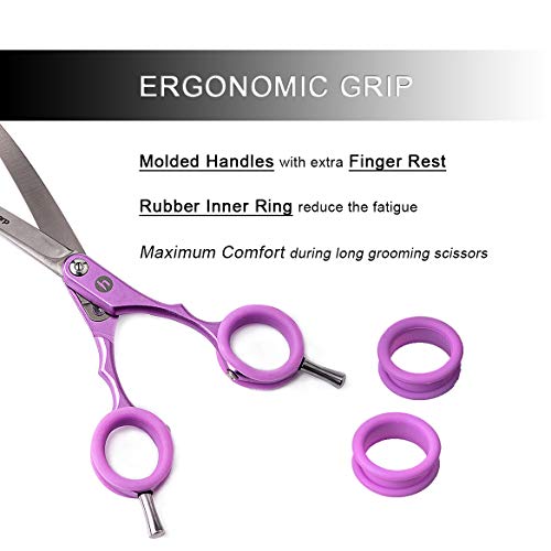 TooSharp Dogs Grooming Curved Scissor - 7.5 Inch Pet Grooming Shear for Professional Groomer, Made of Japanese 440C Stainless Steel