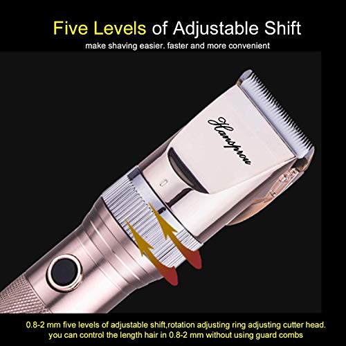 Hansprou Dog Shaver Clippers High Power Dog Clipper Low Noise Plug-in Pet Trimmer Pet Professional Grooming Clippers with Guard Combs Brush for Dogs Cats and Other Animal