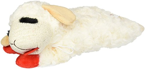MultiPet Lambchop Plush Dog Toy 10" with Squeaker Type:Lambchop Size:Pack of 2