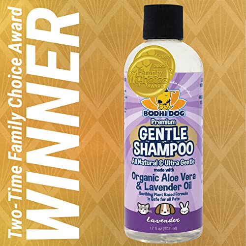 Bodhi Dog Premium Gentle Shampoo | Soothing & Ultra Gentle Puppy Shampoo | Aloe Vera and Lavender Oil | Natural Moisturizing Pet Wash for Puppies, Dogs and Cats (17 Fl Oz)
