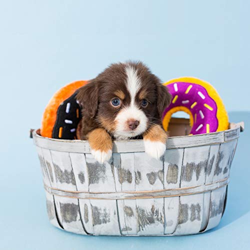 ZippyPaws - Original Donutz No Stuffing Squeaky Plush Dog Toy - Pumpkin Spice