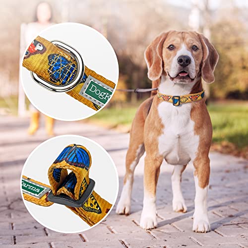 Blue Green Tartan Plaid Dog Collar (Tartan, Large)