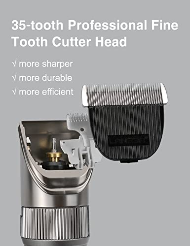 Hansprou Dog Grooming Clippers High Power Dog Clipper for Thick Heavy Coats Low Noise Plug-in Pet Trimmer Pet Professional Grooming Clippers with Guard Combs Brush for Dogs Cats and Other Animals