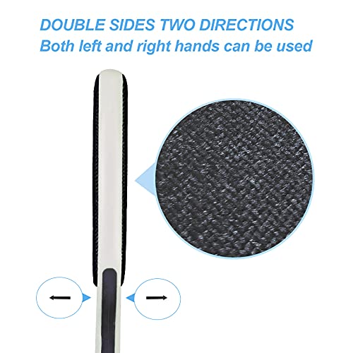 PETDOM Pet Hair Remover Brush Unibody Handle - Double Sided Reusable Cat Dog Fur & Lint Removal Brush with Self-Cleaning Base - Pet Hair Remover for Clothes, Carpet, Furniture (Obsidian Black)