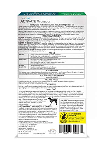 Activate II Flea and Tick Prevention for Dogs | 4 Count | Small Dogs 4-10 lbs | Topical Drops | 4 Months Flea Treatment