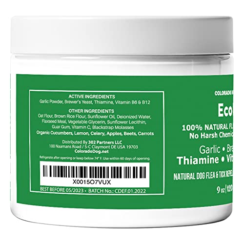 EcoFlea by ColoradoDog - 110 to 120 Count All Natural Chewable Dog Treats for Flea and Tick Treatment and Prevention - No Chemicals, No Mess, No Collars