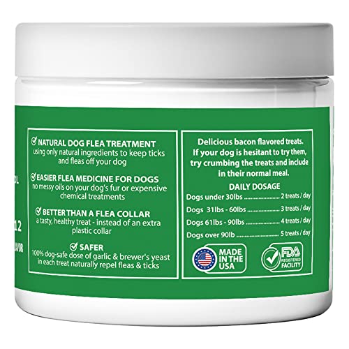 EcoFlea by ColoradoDog - 110 to 120 Count All Natural Chewable Dog Treats for Flea and Tick Treatment and Prevention - No Chemicals, No Mess, No Collars