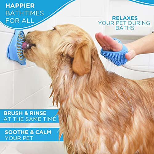 Aquapaw Pet Bathing Tool â Sprayer and Scrubber in One â Compatible with Indoor Shower or Outdoor Garden Hose â for Dog and Cat Grooming â Garden Hose and Shower Adapters Included