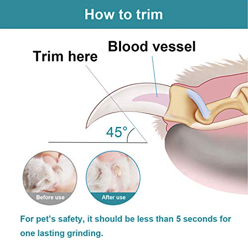 WWVVPET Pet Nail Grinder, More Powerful Dog Nail Clipper, Electric Nail Trimmer, Painless Paw Claw Care, Quiet Rechargeable Grooming Tool for L/M/S Dog/Cat/Bird (2021 Upgraded)