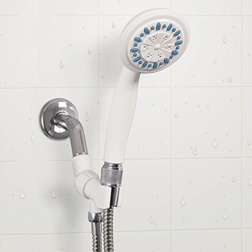 AquaSense 770-980 3 Setting Handheld Shower Head with Ultra-Long Stainless Steel Hose, White