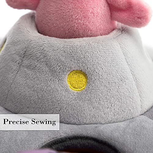 Hollypet Designed Interactive Squeaky Puzzle Plush Hide and Seek Dog Puppy Toy, Spaceship (appx.10.5" W X 5" H Spaceship + 5 Aliens)