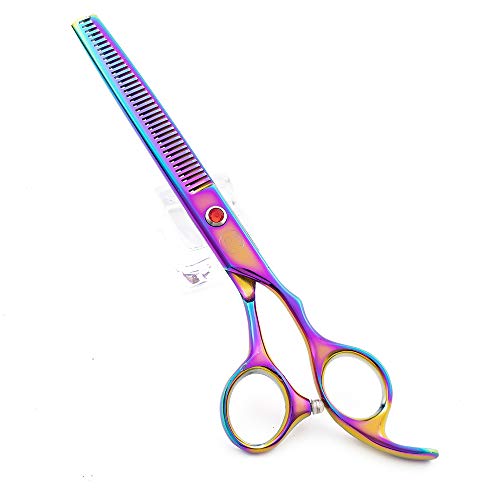 Moontay Professional 7.0" Dog Grooming Scissors Set, 4-pieces Straight, Upward Curved, Downward Curved, Thinning/Blending Shears for Dog, Cat and Pets, JP Stainless Steel, Multicolour