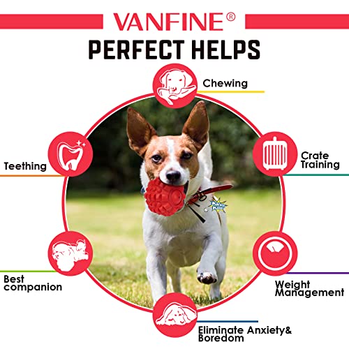 VANFINE Dog Squeaky Toys Almost Indestructible Tough Durable Dog Toys Dog chew Toys for Large Dogs Aggressive chewers Stick Toys Puppy Chew Toys with Non-Toxic Natural Rubber