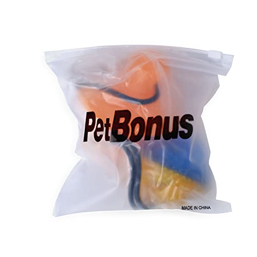 PetBonus Dog Chew Toys, Pet Rope Toys with 2 Suction Cups, Dog Puzzle and Teeth Cleaning Toy, Interactive Treat Food Dispensing Toys for Small Medium Large Dogs (Orange, Blue)