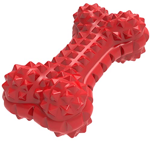 VANFINE Dog Squeaky Toys Almost Indestructible Tough Durable Dog Toys Dog chew Toys for Large Dogs Aggressive chewers Toys Puppy Chew Bone with Non-Toxic Natural Rubber