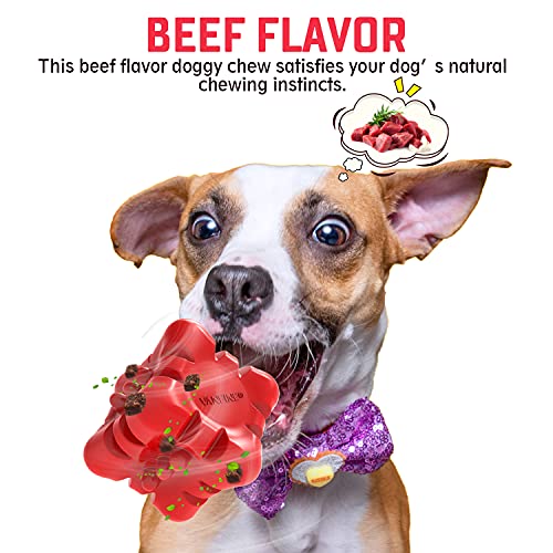 VANFINE Dog Squeaky Toys Almost Indestructible Tough Durable Dog Toys Dog chew Toys for Large Dogs Aggressive chewers Stick Toys Puppy Chew Toys with Non-Toxic Natural Rubber