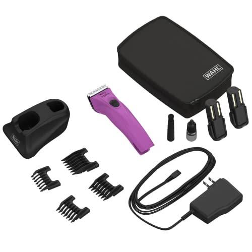 Wahl Professional Animal Creativa Cordless Dog, Cat, Pet, and Horse Clipper with 5-in-1 Adjustable Blade, Berry (#41876-0431)