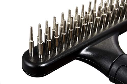 Flymoqi Dog Comb - Stainless Steel Deshedding and Dematting Undercoat Rake â for Dogs, Cats and Rabbits