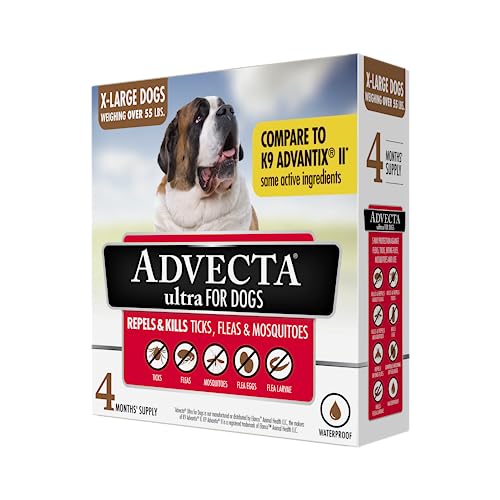 Advecta 3 Flea and Tick Topical Treatment, Flea and Tick Control for Dogs, X-Large over 50lbs, 4 Month Supply