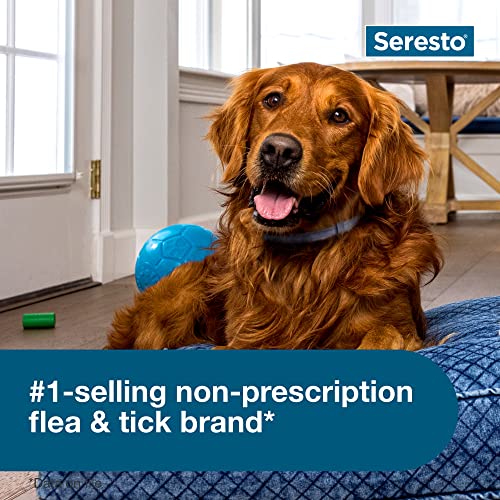 Seresto Flea and Tick Collar for Dogs, 8-Month Tick and Flea Control for Dogs Over 18 Lbs