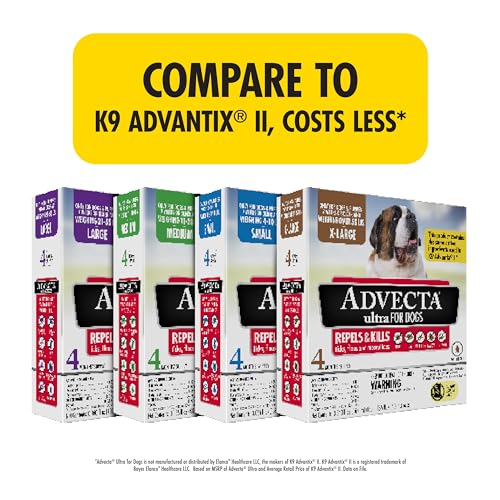 Advecta 3 Flea and Tick Topical Treatment, Flea and Tick Control for Dogs, X-Large over 50lbs, 4 Month Supply