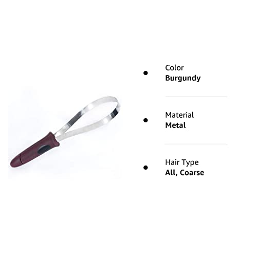 BOTH WINNERS Dual-Sided Shedding Blade with Stainless Steel Blade De-Shedding Tool for All Dog Coat Types- Soft Touch Grip (Burgundy)