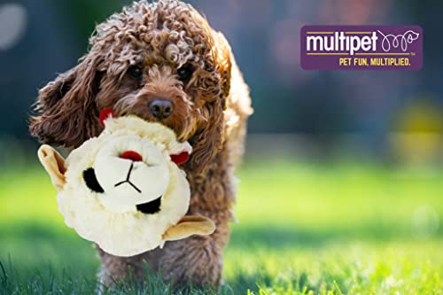 Multipet Lamb Chop Head Knobby Noggins Dog Ball Toy Size 5"