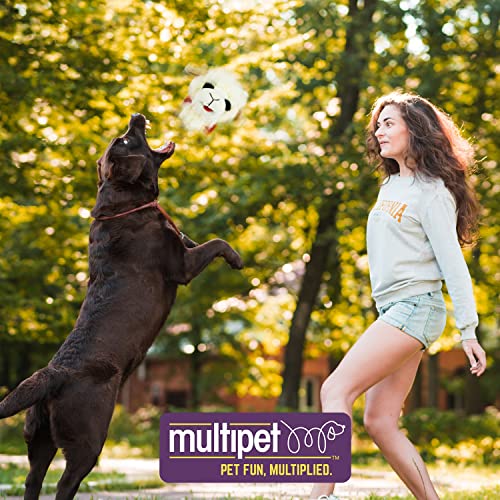 Multipet Lamb Chop Head Knobby Noggins Dog Ball Toy Size 5"