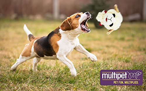 Multipet Lamb Chop Head Knobby Noggins Dog Ball Toy Size 5"