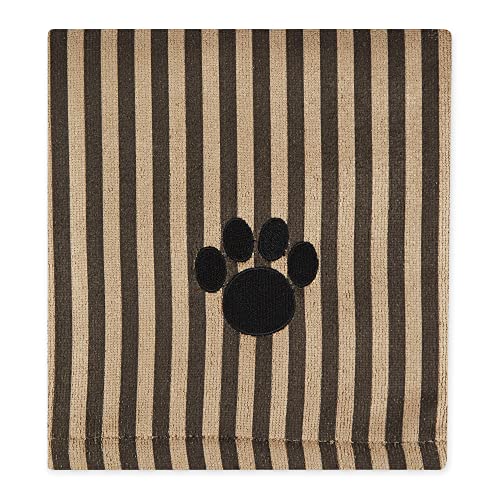 Bone Dry Embroidered Pet Towel, 44 x 27.5", Striped Brown