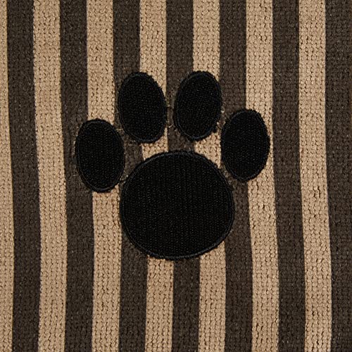 Bone Dry Embroidered Pet Towel, 44 x 27.5", Striped Brown