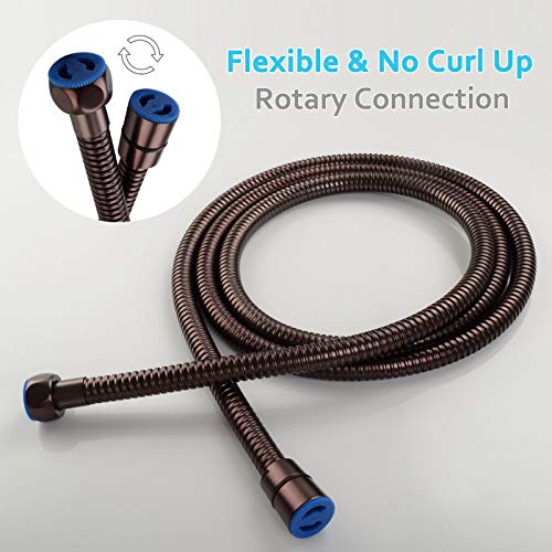Extra Long Shower Hose 79 Inches, Angle Simple Flexible and No Tangles, Metal Handheld Shower Head Hose, Replacement Bidet Sprayer Hose, Oil Rubbed Bronze