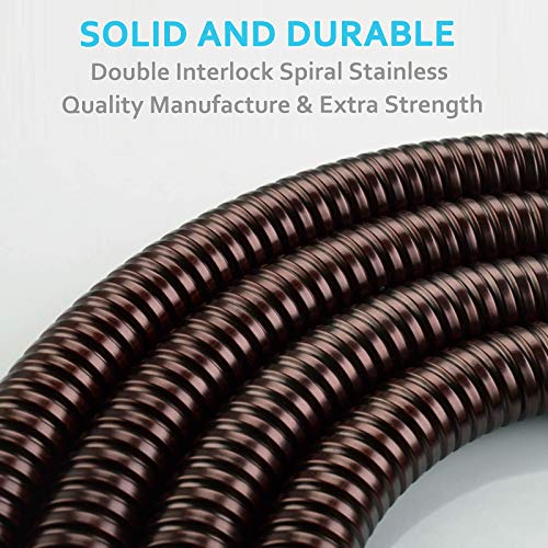 Extra Long Shower Hose 79 Inches, Angle Simple Flexible and No Tangles, Metal Handheld Shower Head Hose, Replacement Bidet Sprayer Hose, Oil Rubbed Bronze