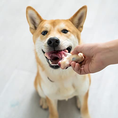 EETOYS Dog Toys for Aggressive Chewers Nearly Indestructible Dog Chew Toys for Large Medium Small Dogs Teething Puppies Durable Tough Dog Toys Puppy Chew Toys Made with Hard Nylon (M, 2 pcs Marbled)