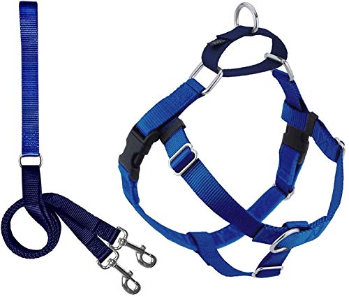 2 Hounds Design Freedom No Pull Dog Harness | Adjustable Gentle Comfortable Control for Easy Dog Walking |for Small Medium and Large Dogs | Made in USA | Leash Included | 5/8" XS Royal Blue