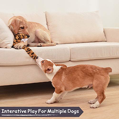 Erictech Dog Squeak Toy No Stuffing Puppy Toy Soft Plush Dog Chew Toy Pack - 3 Packs