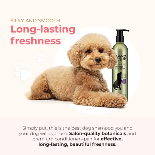 Pawfume Dog Shampoo and Conditioner â Hypoallergenic Dog Shampoo for Smelly Dogs â Best Dog Shampoos & Conditioners â Probiotic Pet Shampoo for Dogs â Best Dog Shampoo for Puppies (Royal Lavender)