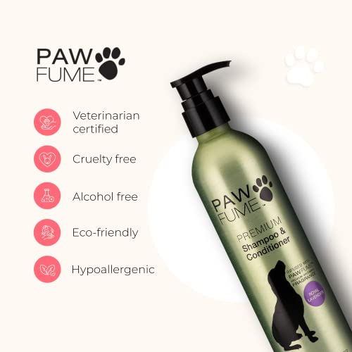 Pawfume Dog Shampoo and Conditioner â Hypoallergenic Dog Shampoo for Smelly Dogs â Best Dog Shampoos & Conditioners â Probiotic Pet Shampoo for Dogs â Best Dog Shampoo for Puppies (Royal Lavender)