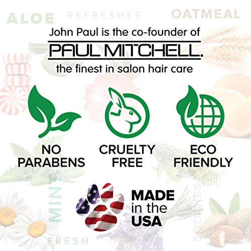 Oatmeal Waterless Foam - Grooming for Dogs and Cats, Soothe Sensitive Skin Formula with Aloe for Itchy Dryness for Pets, & Lavender Mint Detangling Spray for Dogs and Cats, Non-Aerosol, 8-Ounce, clear