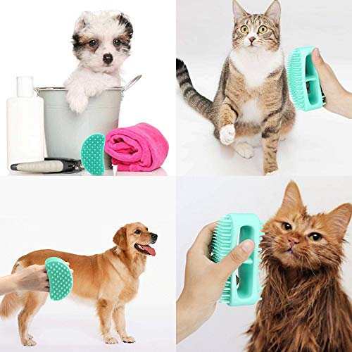 Famobest Dog Brush & Cat Brush, Soft Silicone Dog Grooming Brush, Pet Bath & Massage Brush for Cats and Dogs with Short or Long Hair, Cat Slicker Shedding Hair Brush for All Pet Sizes