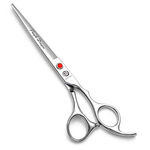 Purple Dragon 4“/5"/5.5"/6"/6.5"/7"/7.5"/8"/9"/10" Sharp Edge Salon Hair Cutting Shears - Pet/Dog Grooming Scissors with Bag - Perfect for Barber or Pet Groomer