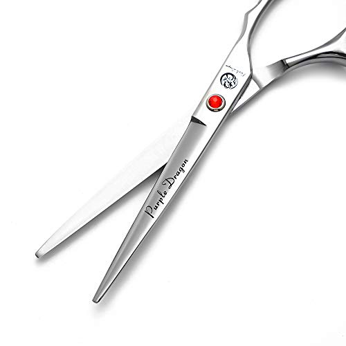 Purple Dragon 4“/5"/5.5"/6"/6.5"/7"/7.5"/8"/9"/10" Sharp Edge Salon Hair Cutting Shears - Pet/Dog Grooming Scissors with Bag - Perfect for Barber or Pet Groomer